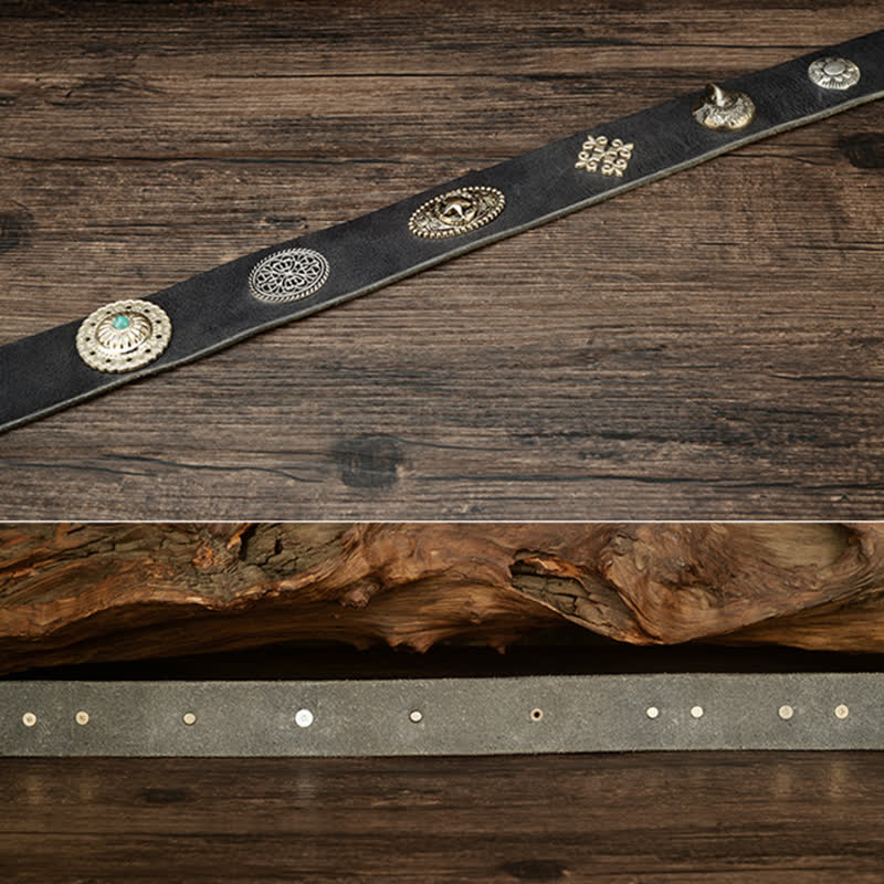 Men's Punk Heavy Metal Studded Leather Belt - Image 11