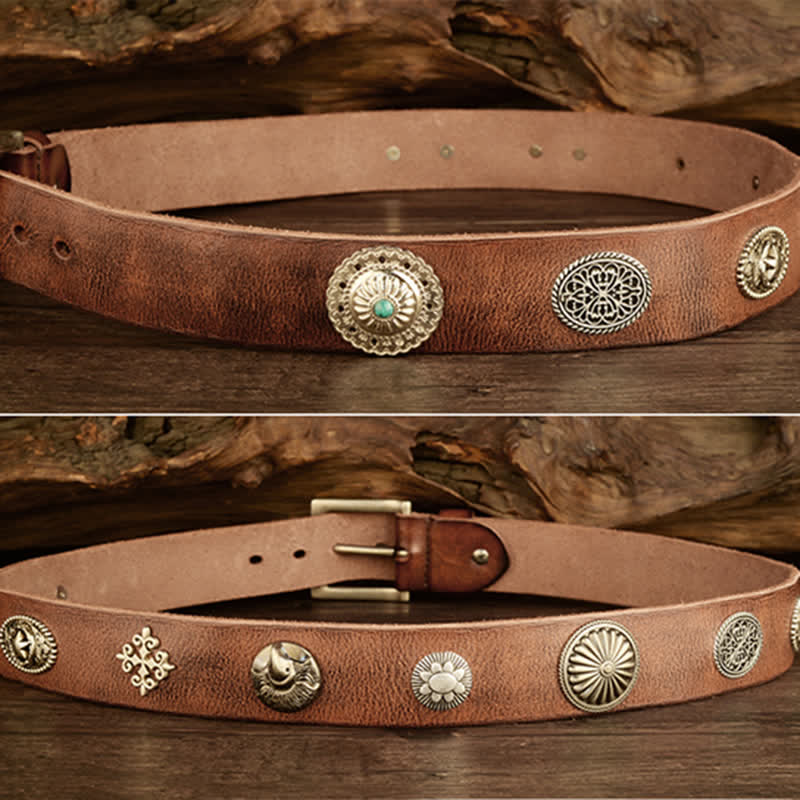 Men's Punk Heavy Metal Studded Leather Belt - Image 4