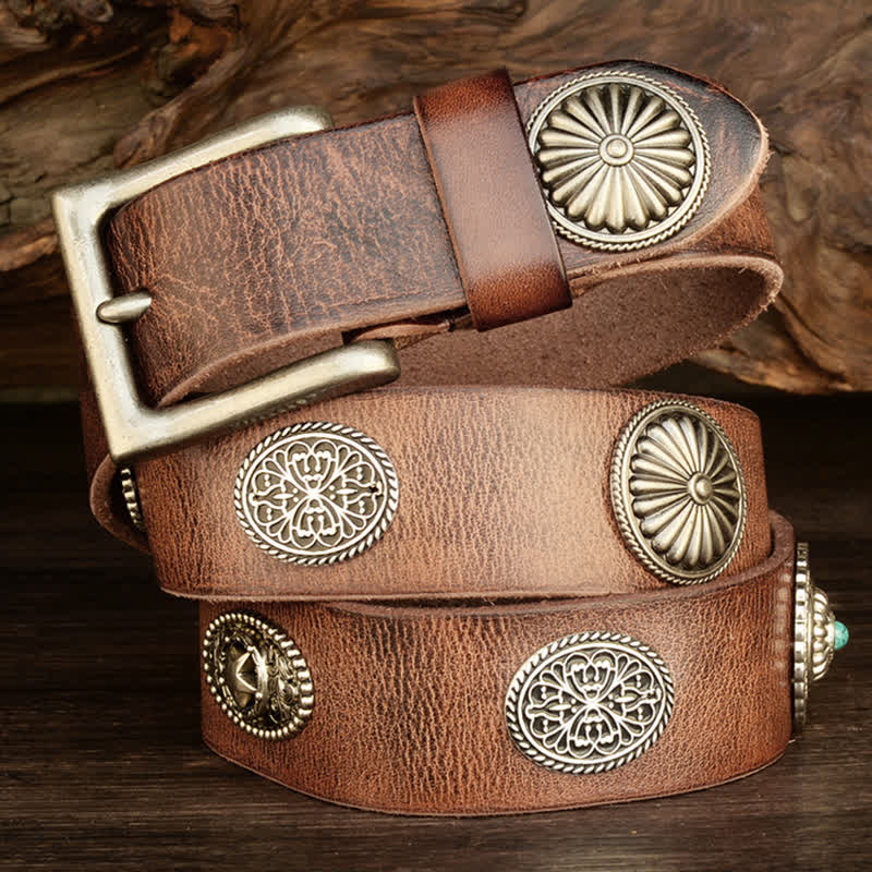 Men's Punk Heavy Metal Studded Leather Belt - Image 5
