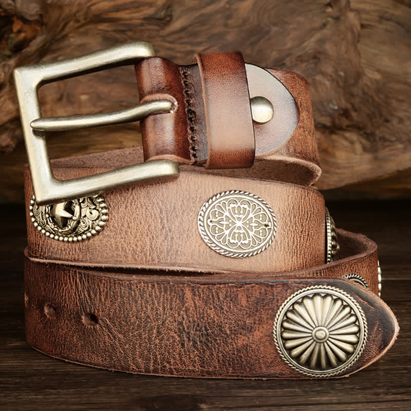 Men's Punk Heavy Metal Studded Leather Belt - Image 6
