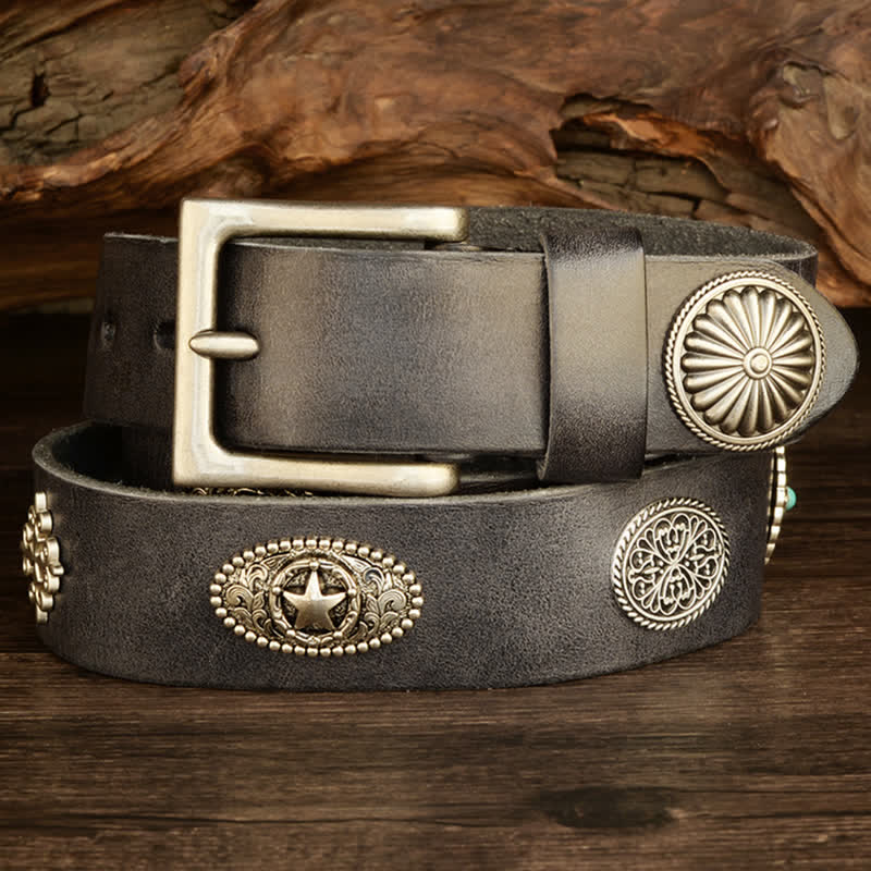 Men's Punk Heavy Metal Studded Leather Belt - Image 7