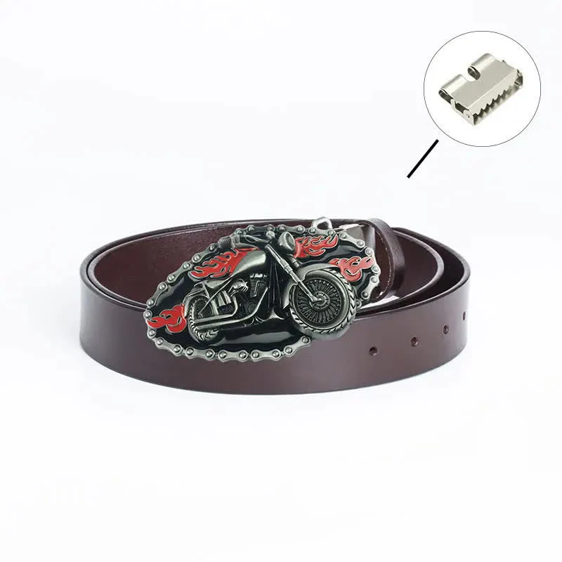 Men's Punk Locomotive Motorcycle Leather Belt - Image 24