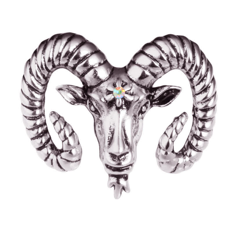 Men's Rams Head Animal Accessories Brooch - Image 4