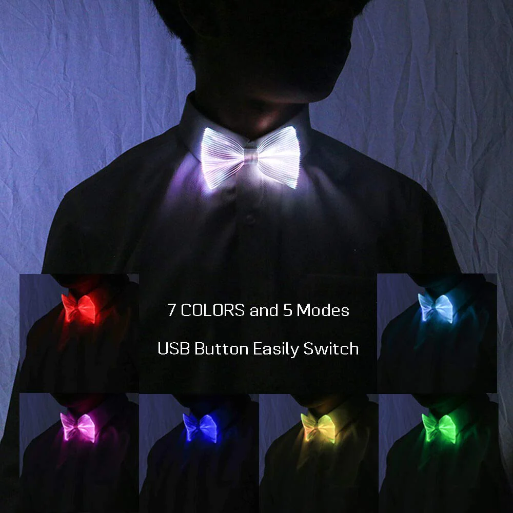 Men's Rechargeable Magical LED Bow Tie - Image 5