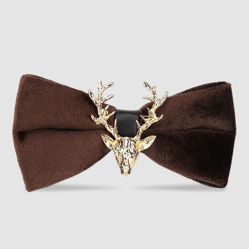 Men's Reindeer Head Velvet Bow Tie - Image 10
