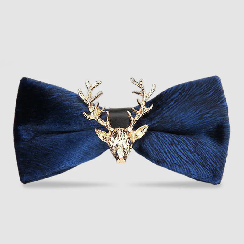 Men's Reindeer Head Velvet Bow Tie - Image 15