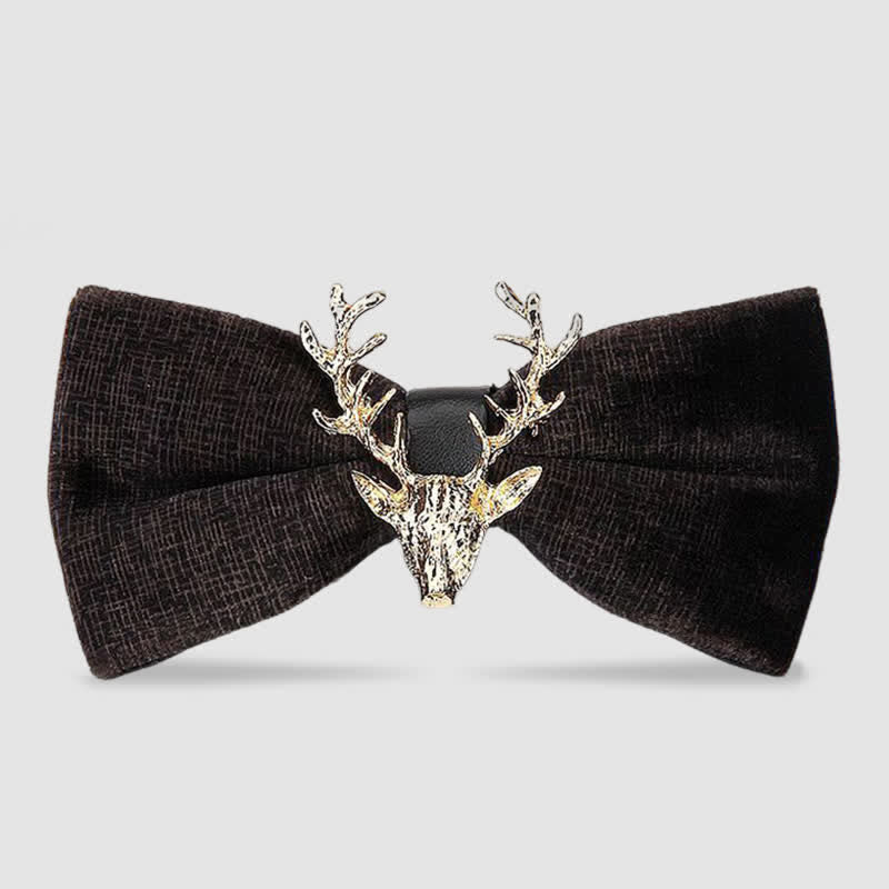 Men's Reindeer Head Velvet Bow Tie - Image 24