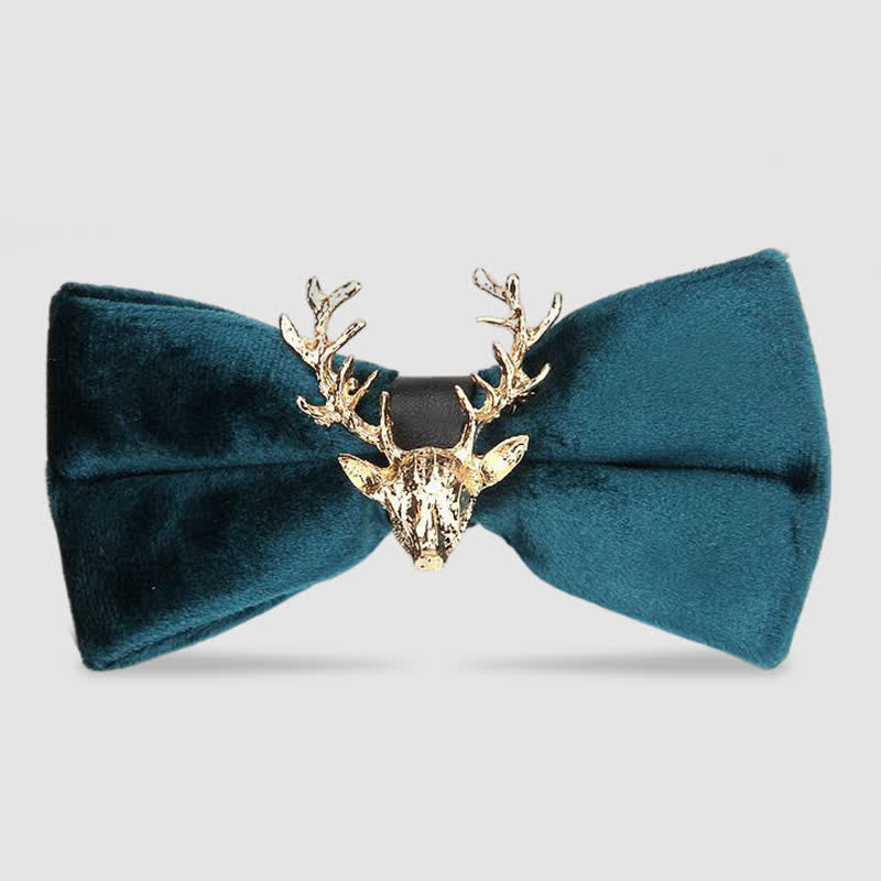 Men's Reindeer Head Velvet Bow Tie - Image 6