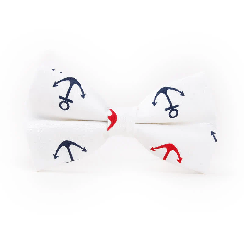 Men's Repeating Ship Anchor Motifs Bow Tie - Image 7