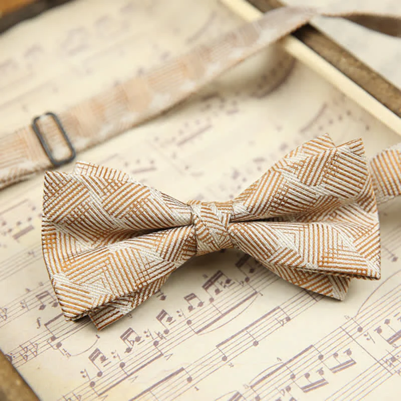Men's Retro Double Layers Casual Party Decor Bow Tie - Image 12