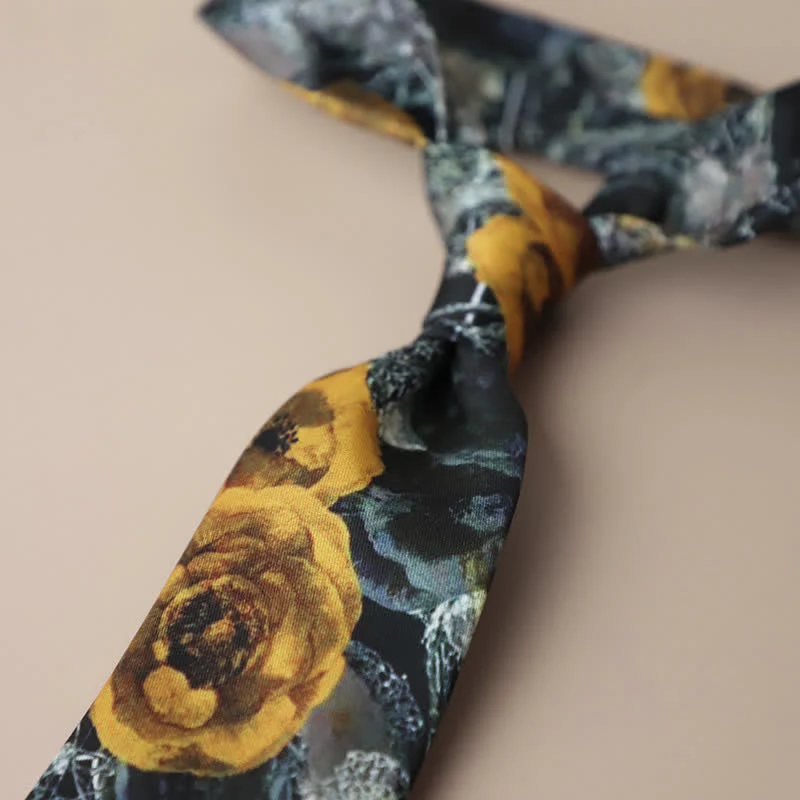 Men's Retro Elegant Neckwear Floral Pattern Necktie - Image 10