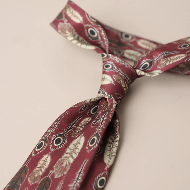 Men's Retro Elegant Neckwear Floral Pattern Necktie - Image 12