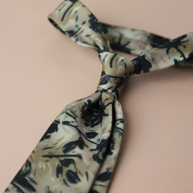 Men's Retro Elegant Neckwear Floral Pattern Necktie - Image 14