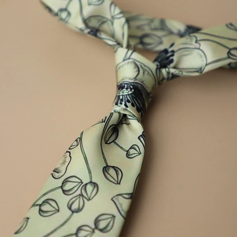 Men's Retro Elegant Neckwear Floral Pattern Necktie - Image 18