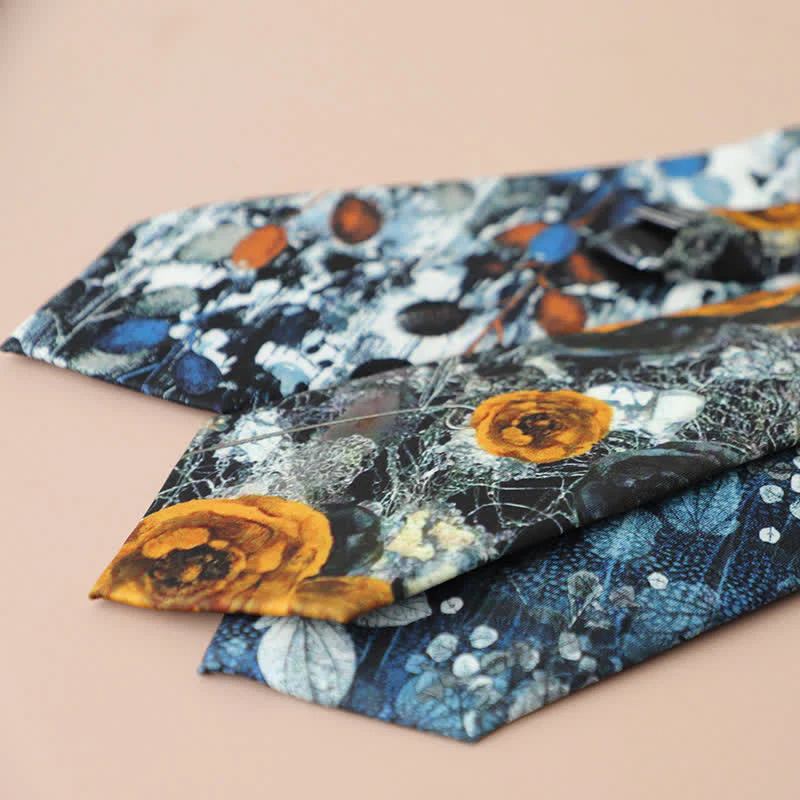 Men's Retro Elegant Neckwear Floral Pattern Necktie - Image 2