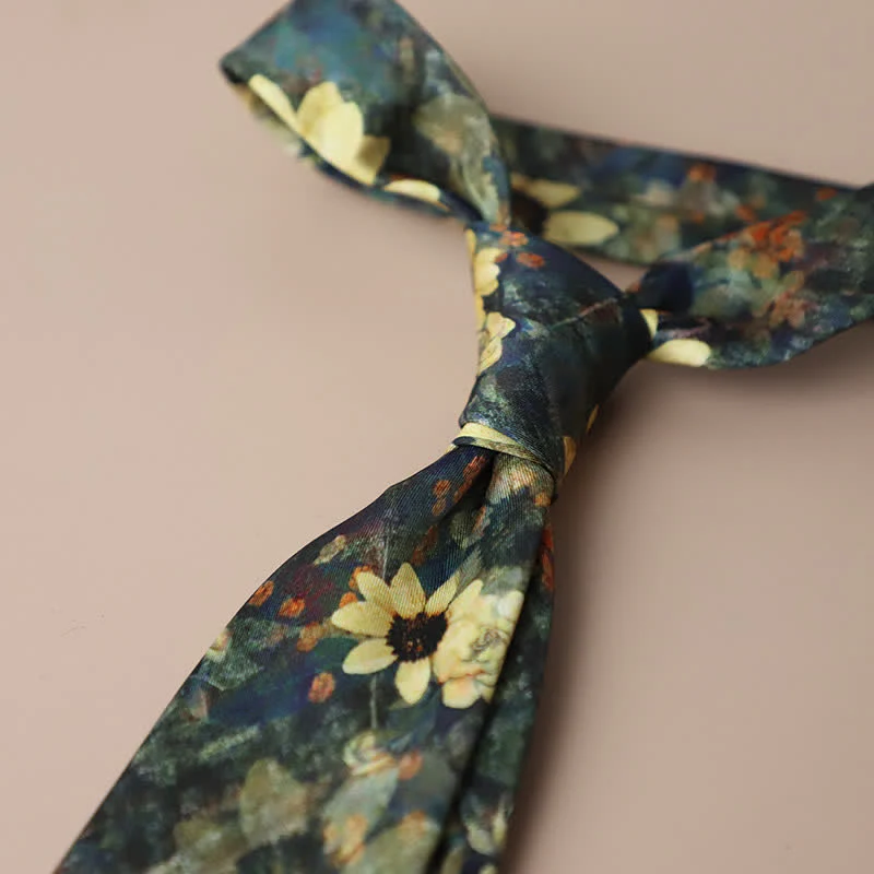 Men's Retro Elegant Neckwear Floral Pattern Necktie - Image 20