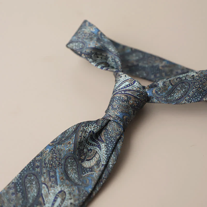 Men's Retro Elegant Neckwear Floral Pattern Necktie - Image 21
