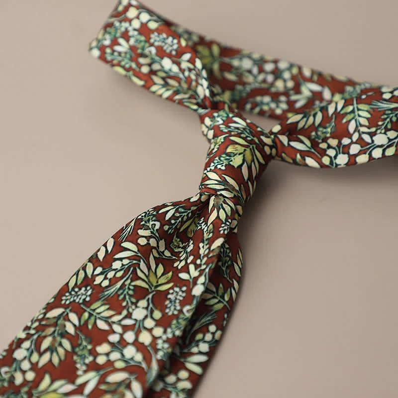 Men's Retro Elegant Neckwear Floral Pattern Necktie - Image 26