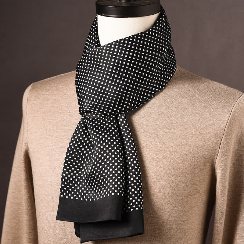 Men's Retro Ethnic Style Long Pure Silk Scarf - Image 20