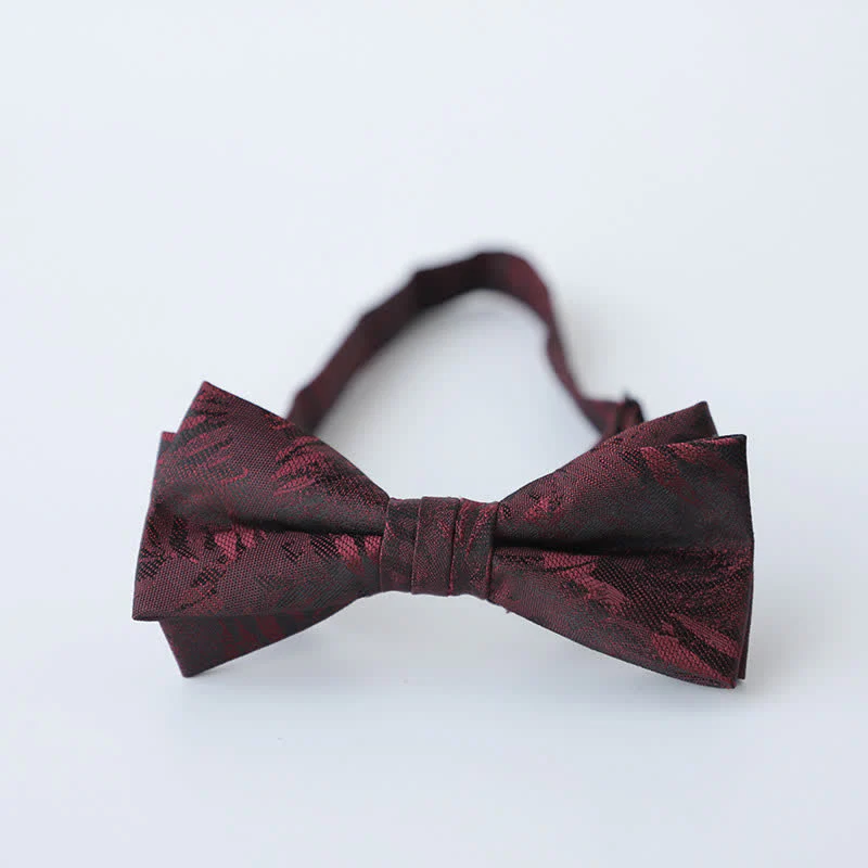 Men's Retro Floral Double Layers Bow Tie - Image 20