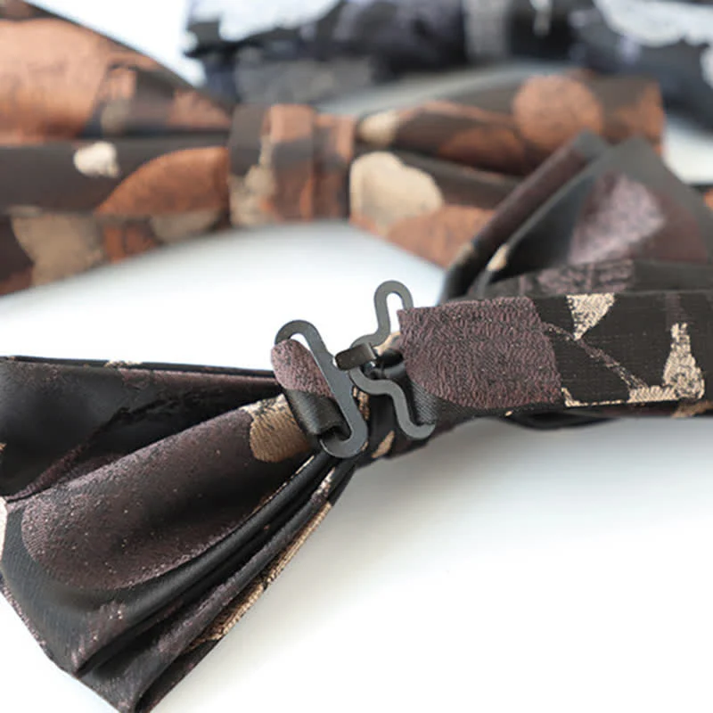 Men's Retro Floral Double Layers Bow Tie - Image 6