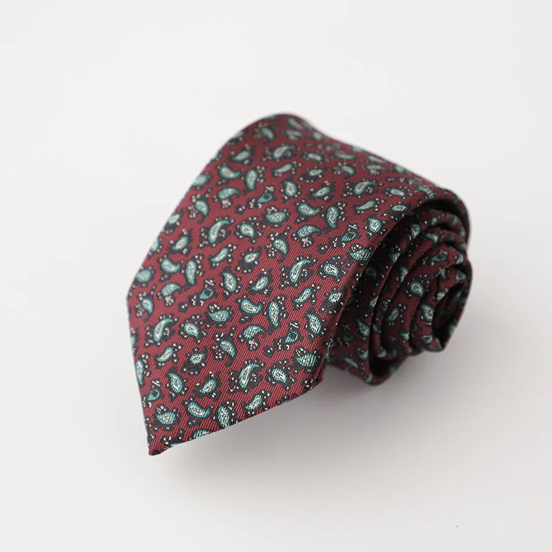 Men's Retro Mini Floral Pattern Necktie - Image 4