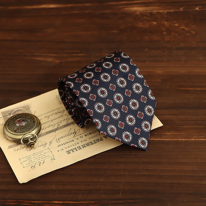 Men's Retro-Pop Geometric Motifs Necktie - Image 2