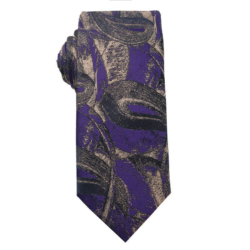 Men's Retro Purple Series Evening Dress Accessories Necktie - Image 8