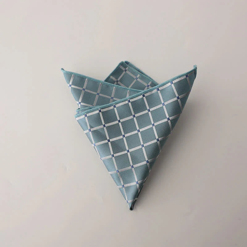 Men's Retro Saturated Color Checkered Pattern Pocket Square - Image 3
