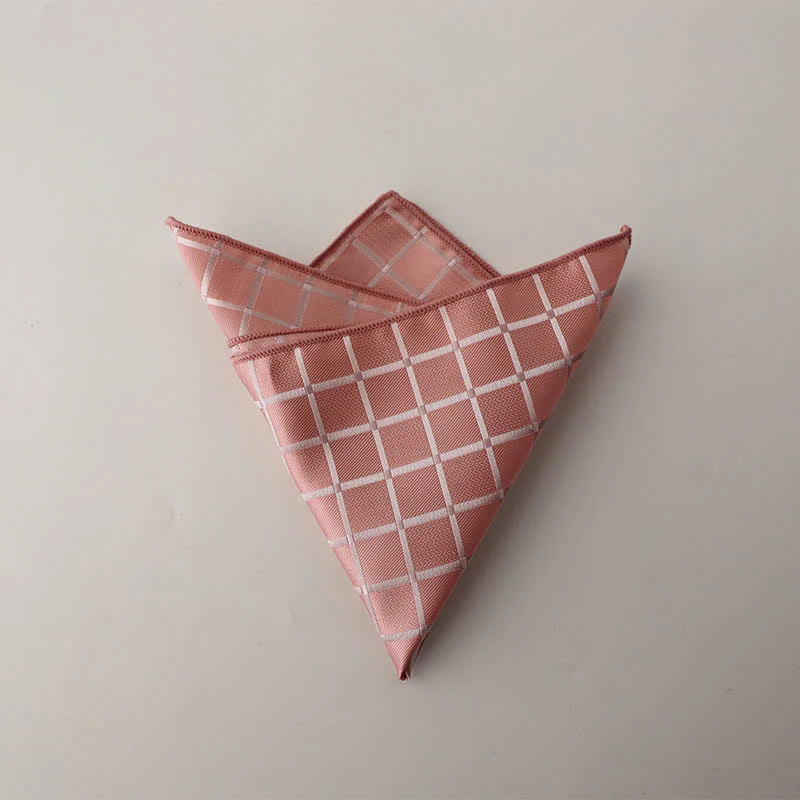 Men's Retro Saturated Color Checkered Pattern Pocket Square - Image 6