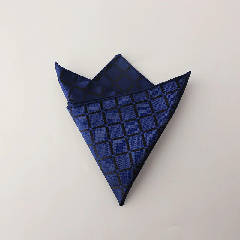 Men's Retro Saturated Color Checkered Pattern Pocket Square - Image 9