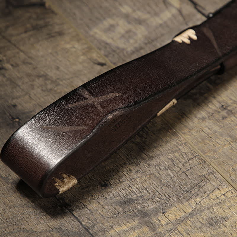 Men's Retro Stitches All-Match Jeans Leather Belt - Image 6