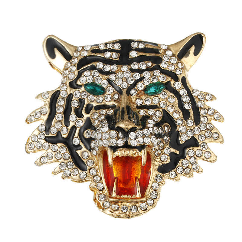 Men's Retro Tiger Head Brooch - Image 6