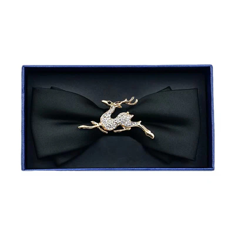 Men's Rhinestone Metal Matte Bow Tie - Image 12