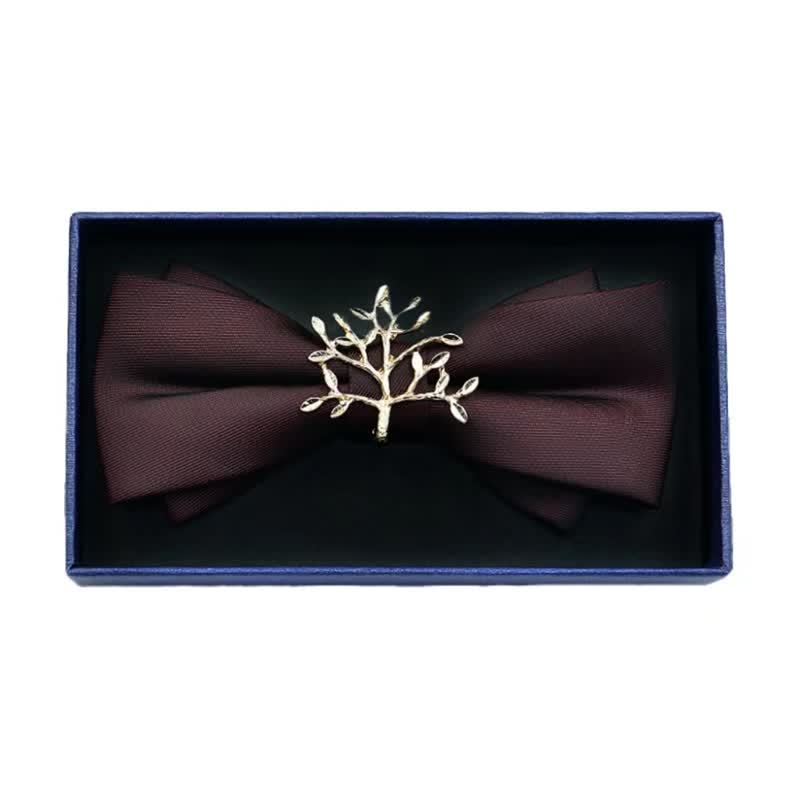 Men's Rhinestone Metal Matte Bow Tie - Image 14