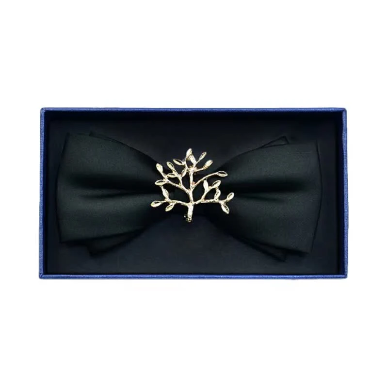 Men's Rhinestone Metal Matte Bow Tie - Image 15