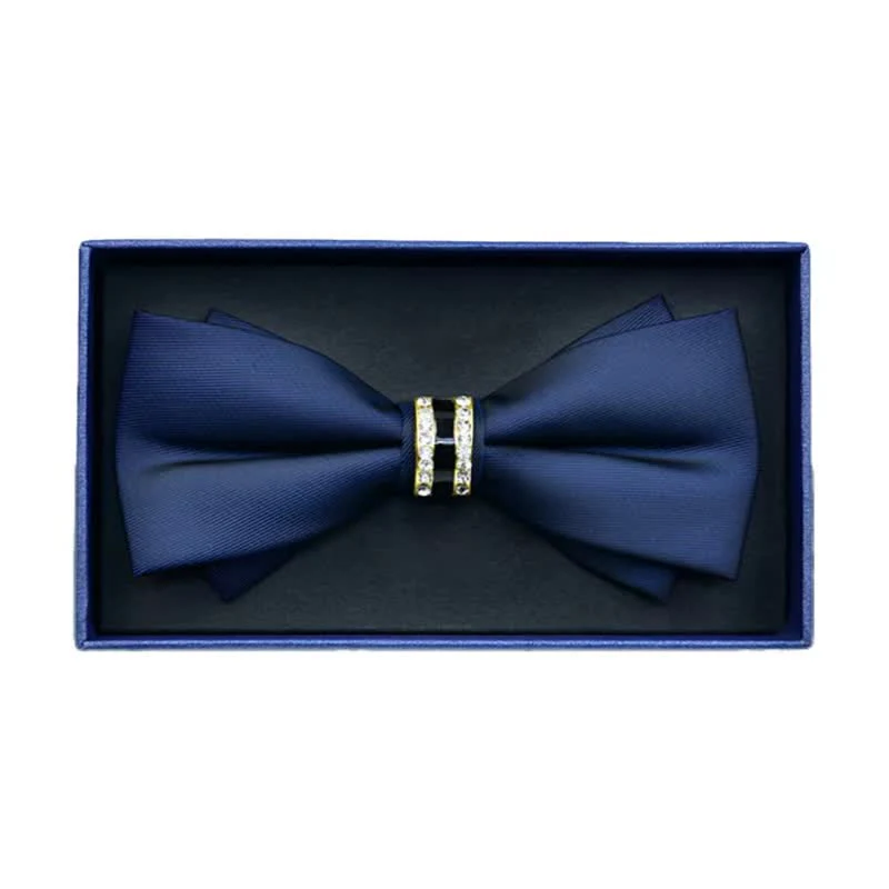 Men's Rhinestone Metal Matte Bow Tie - Image 6