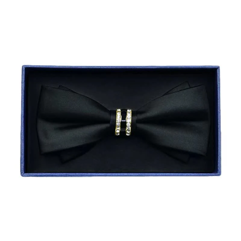 Men's Rhinestone Metal Matte Bow Tie - Image 8