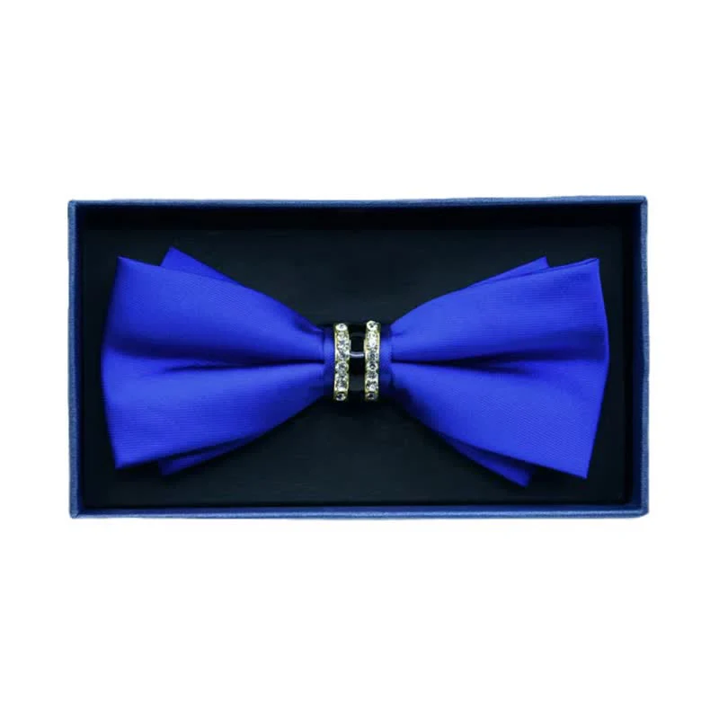 Men's Rhinestone Metal Matte Bow Tie - Image 9