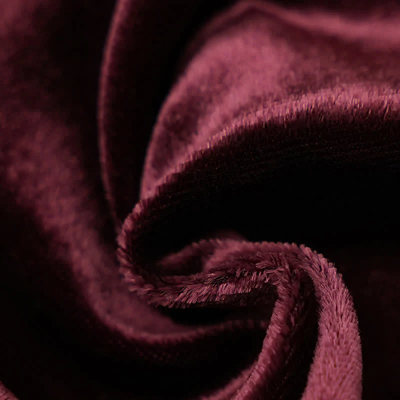 Men's Romantic Velvet Burgundy Handkerchief Bow Tie - Image 8