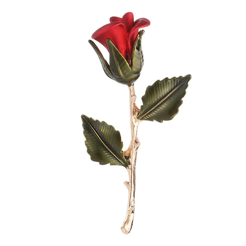 Men's Romantic Gold Rose Brooch - Image 5