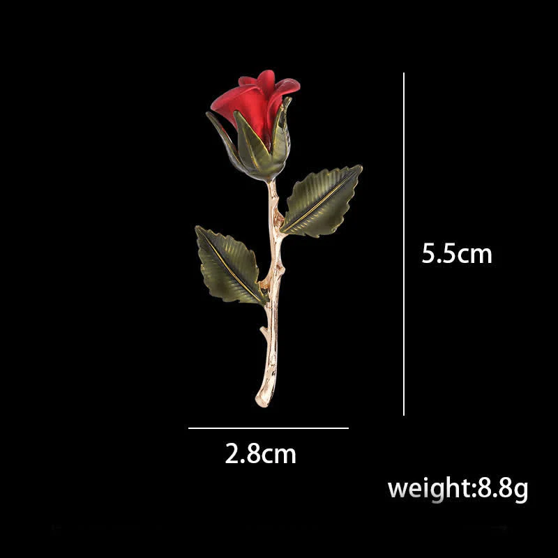 Men's Romantic Gold Rose Brooch - Image 6