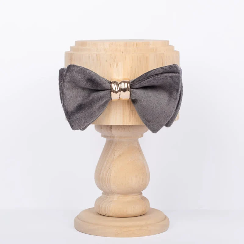 Men's Rose-gold Metal Velvet Butterfly Style Bow Tie - Image 16