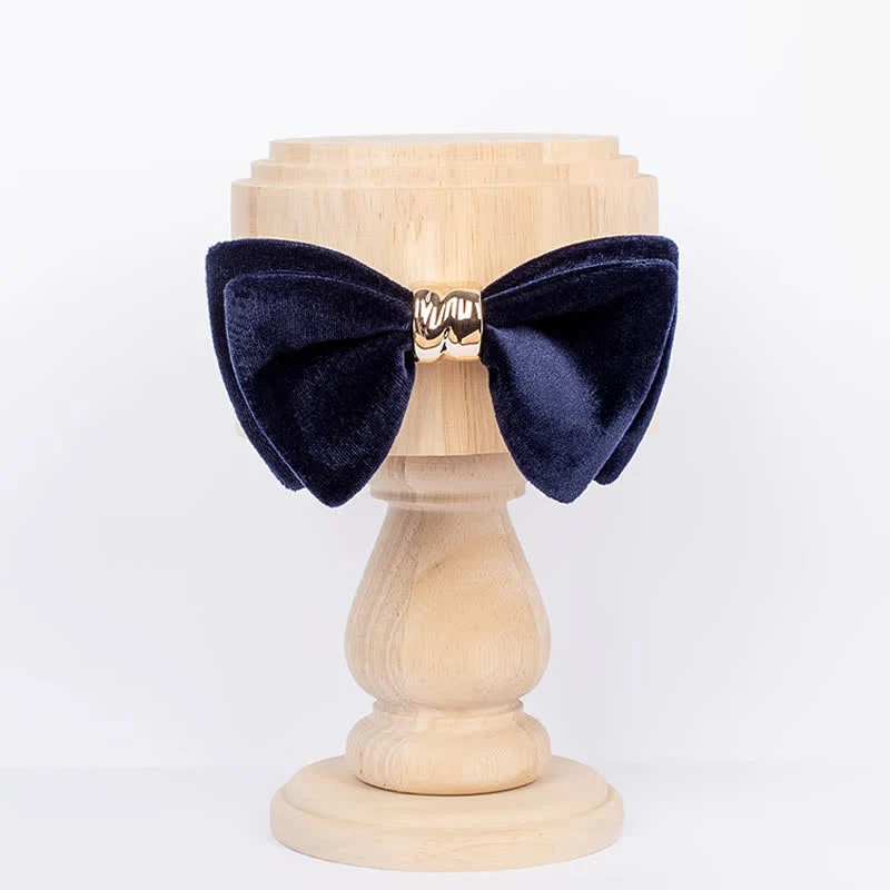 Men's Rose-gold Metal Velvet Butterfly Style Bow Tie - Image 3