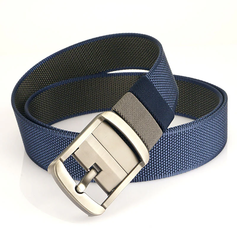 Men's Rotatable Buckle Belt Reversible Nylon Belt - Image 11