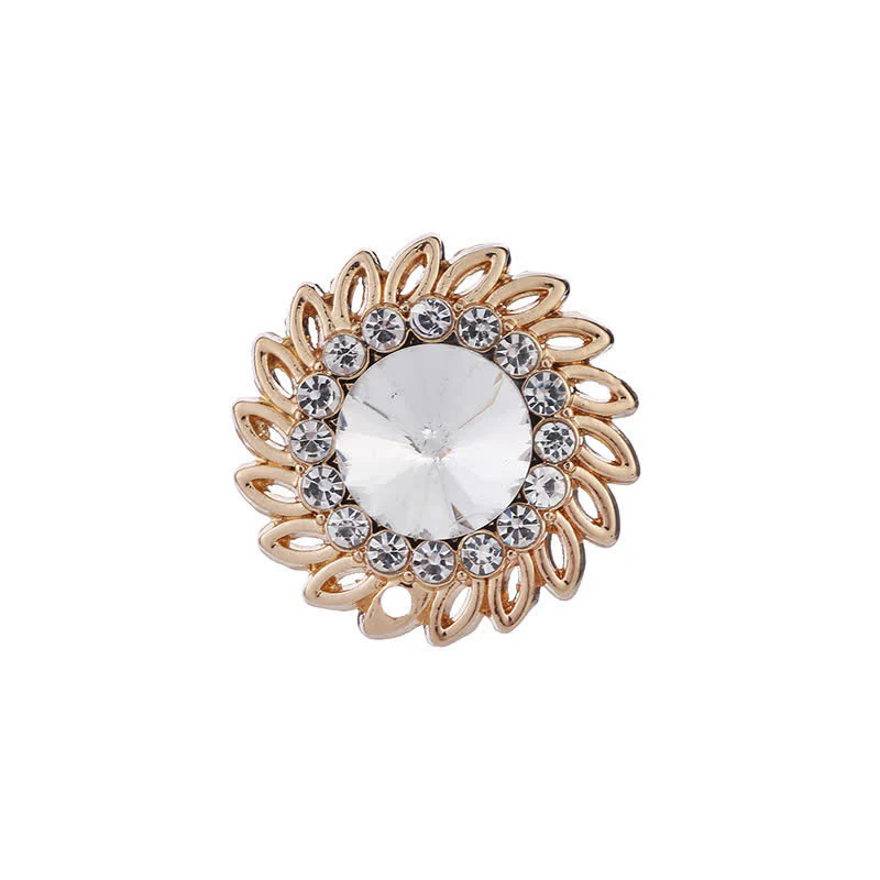 Men's Royal Flower Crystal Brooch - Image 7
