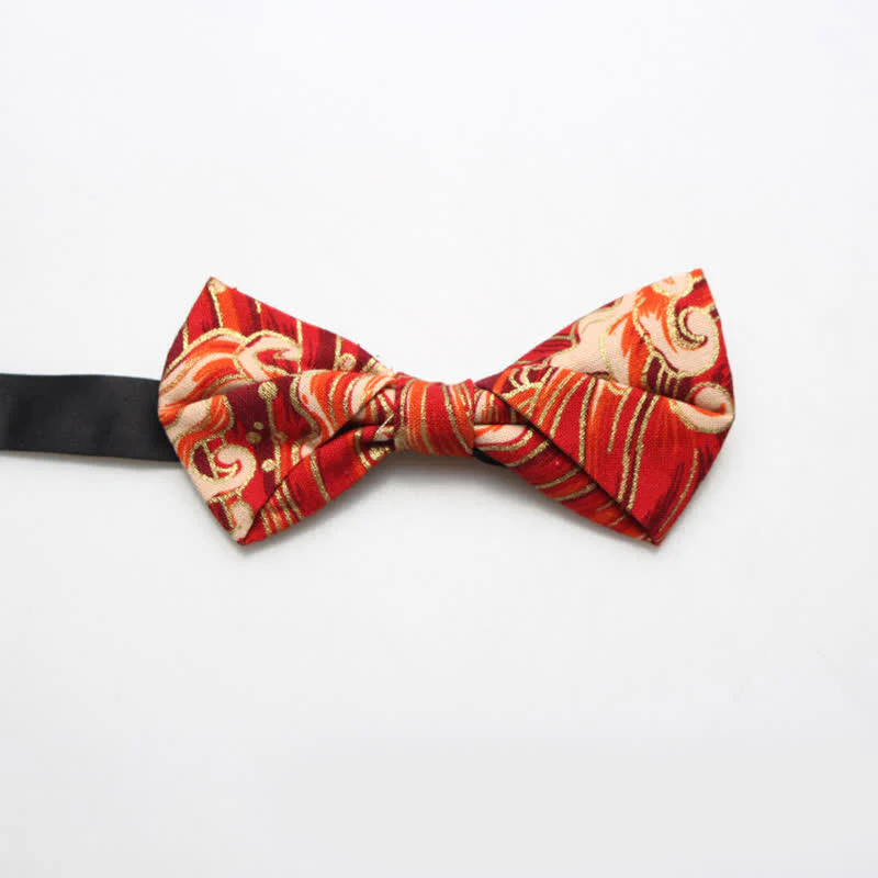 Men's Royal Pattern Wedding Cotton Bow Tie - Image 2