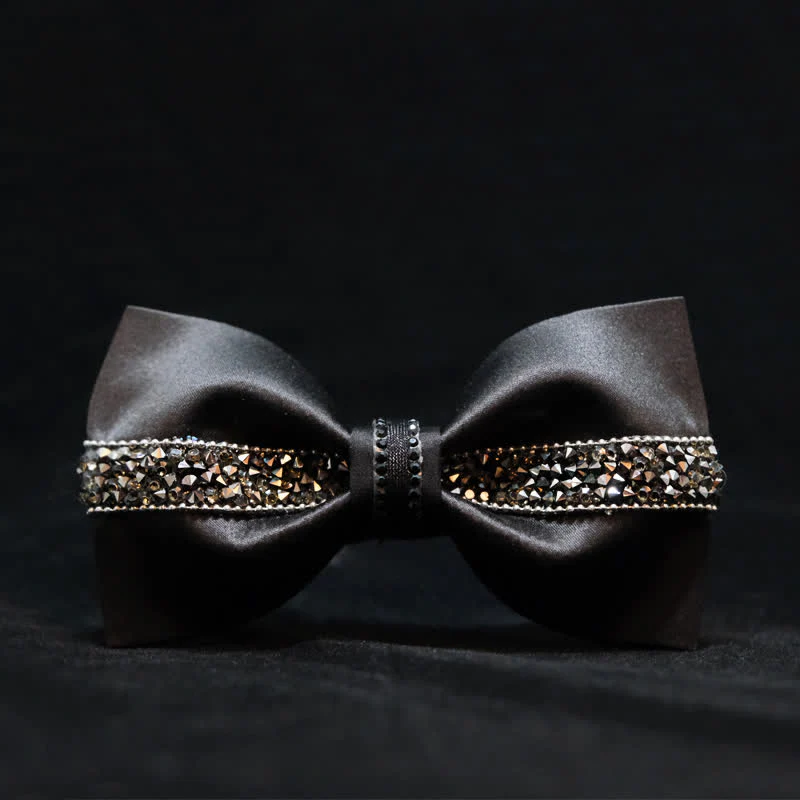 Men's Sea Of Stars Black Rhinestone Bow Tie - Image 7