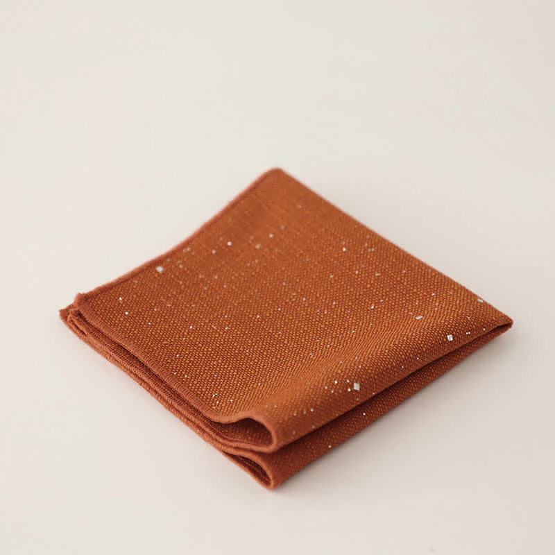 Men's Sequin Solid Color Simple Gentlemen Pocket Square - Image 10