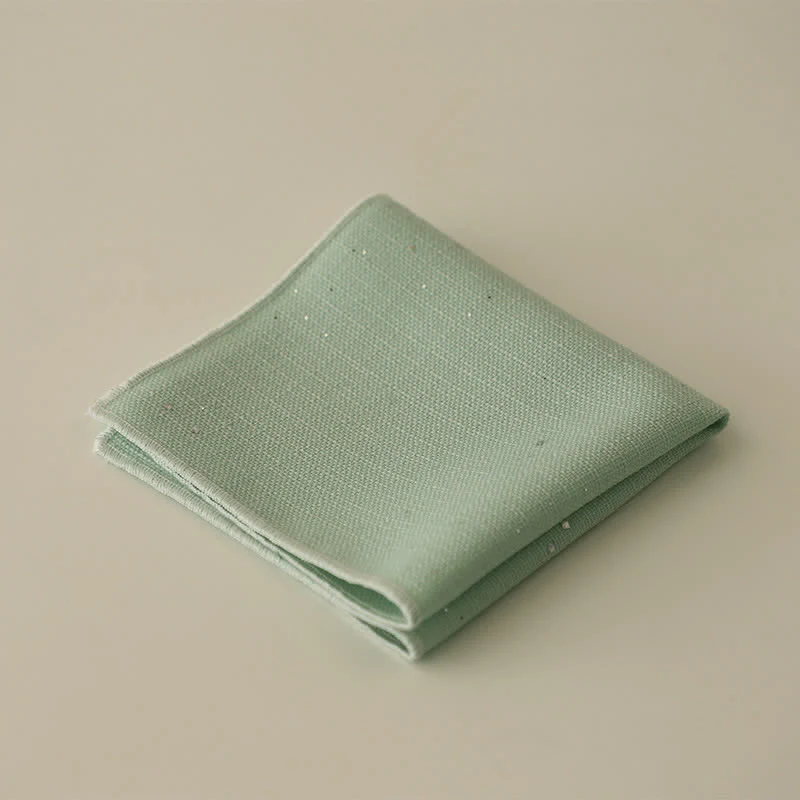 Men's Sequin Solid Color Simple Gentlemen Pocket Square - Image 11